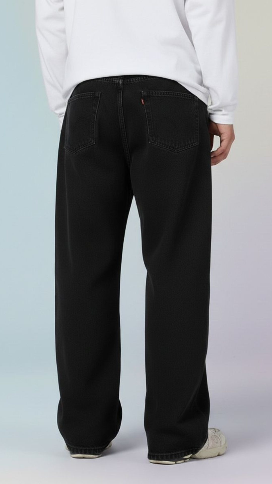 PITCH BLACK BAGGY JEANS