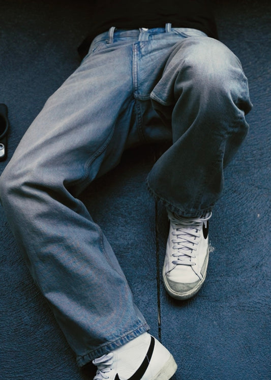 ICE BLUE BAGGY JEANS