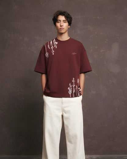 GROW ESSENTIAL TEE (MAROON)