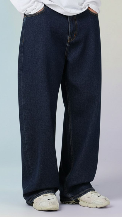 DEEP INK BAGGY JEANS