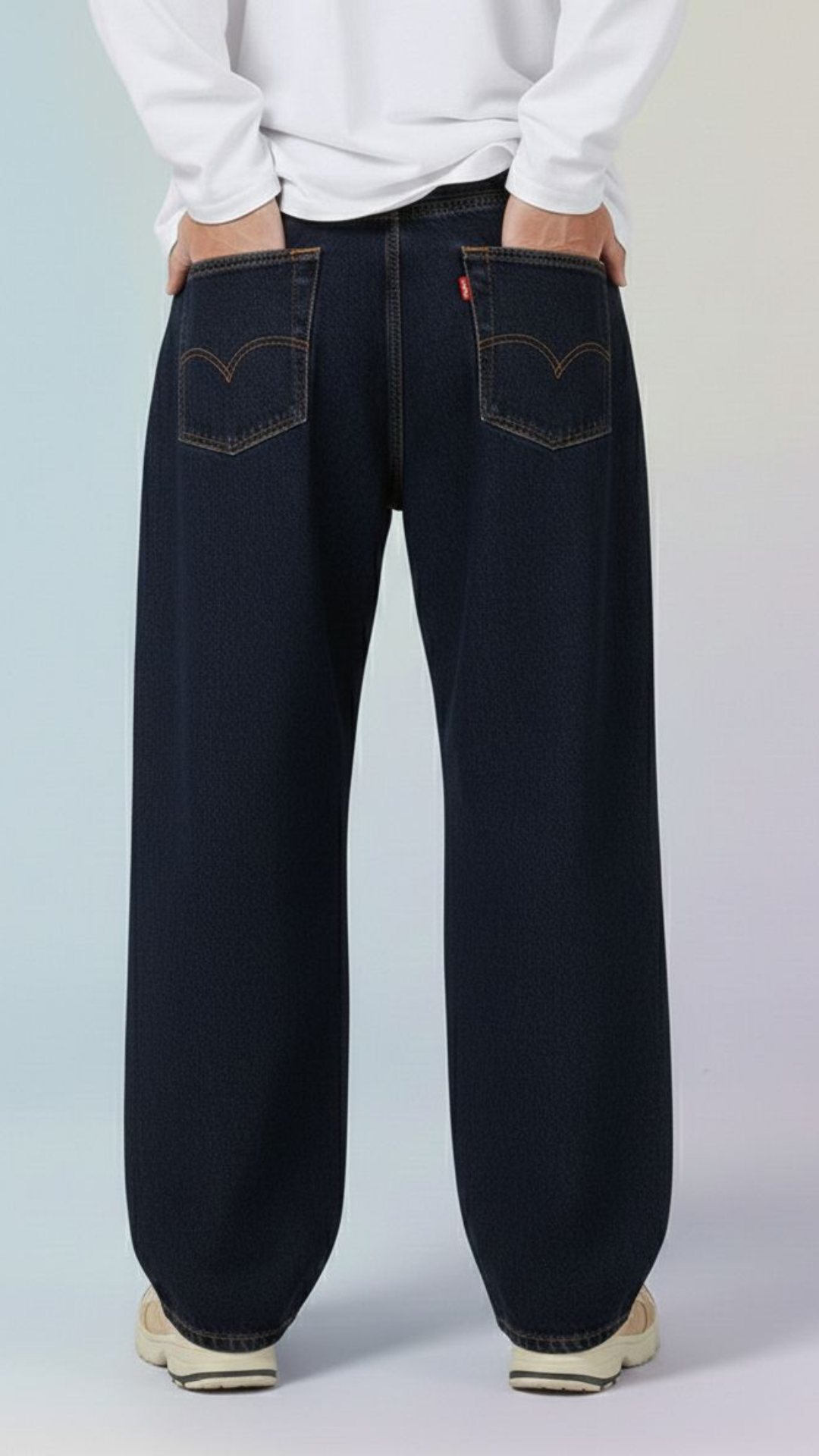 DEEP INK BAGGY JEANS