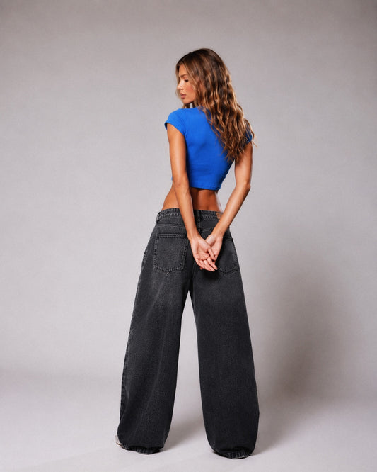 CARBON BAGGY JEANS