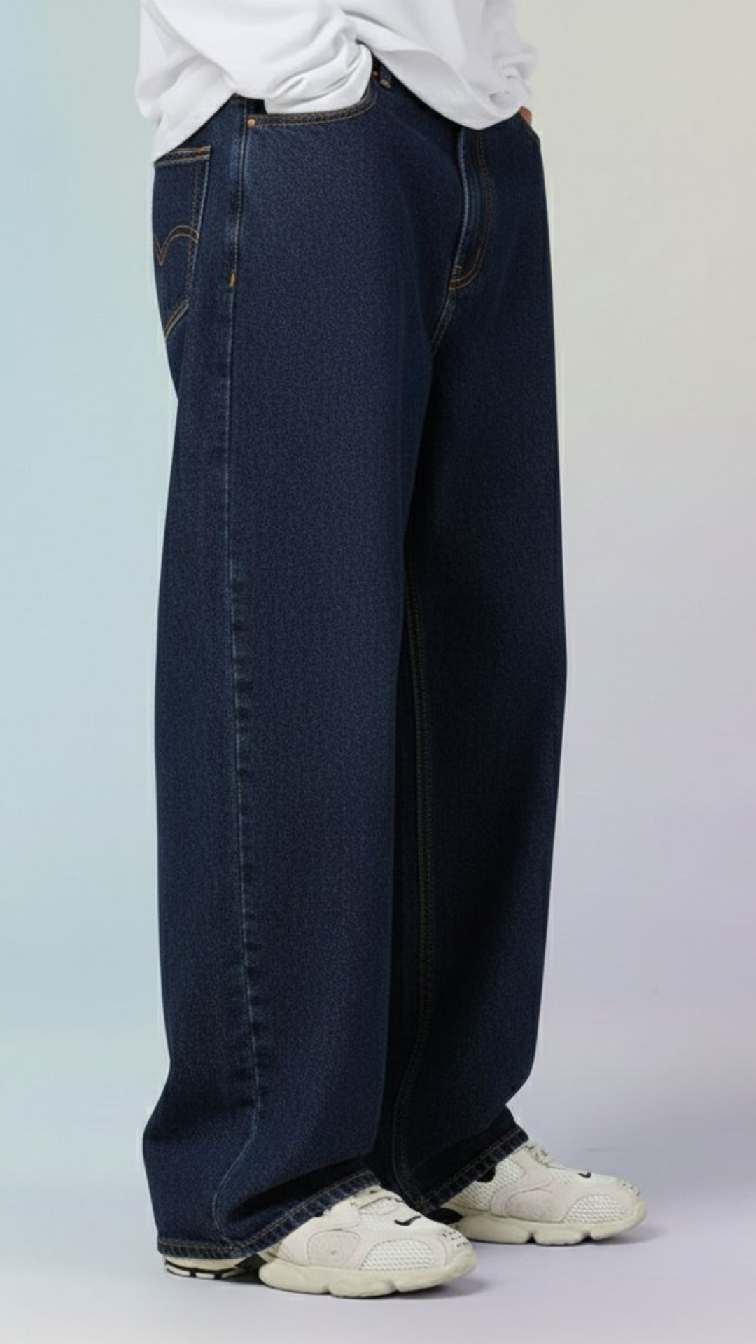 DEEP INK BAGGY JEANS