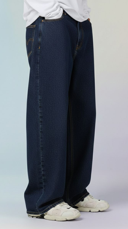 DEEP INK BAGGY JEANS